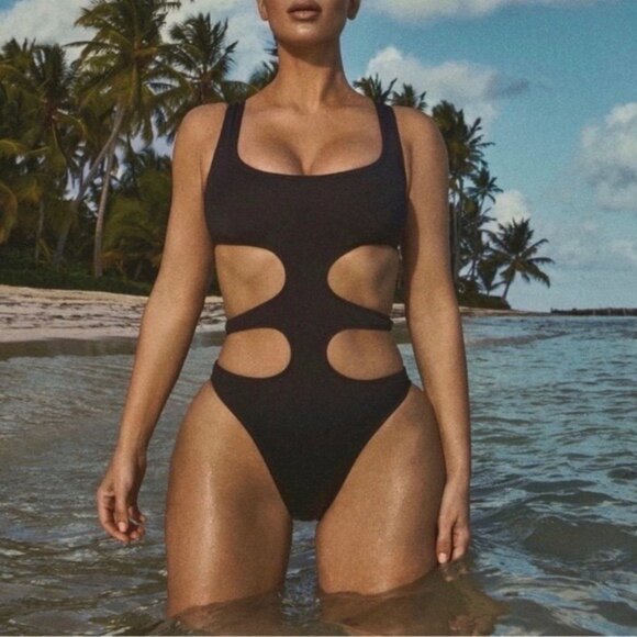 SKIMS Swim Tank Monokini Onyx Womens XXS - Picture 1 of 12